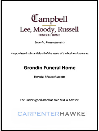 m&a advisors funeral home
